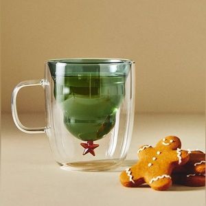Glass Christmas Tree Mug